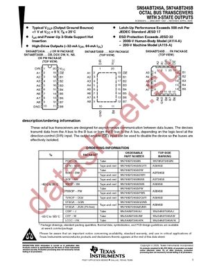 SN74ABT245BDGVRE4 datasheet  